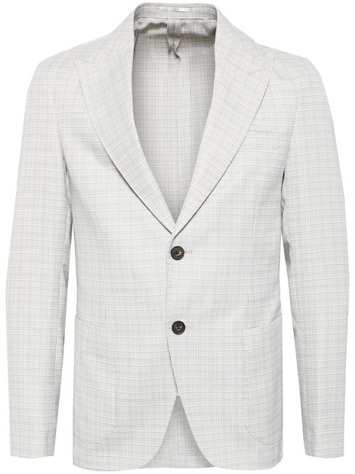 Micro check blazer - Grey