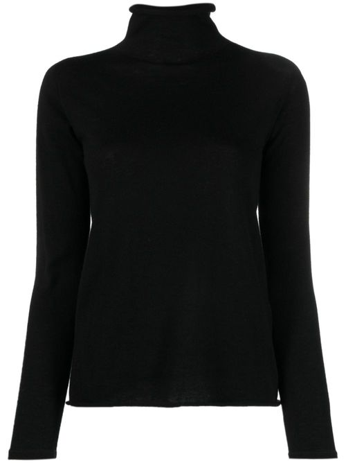 High-neck cashmere jumper - Black