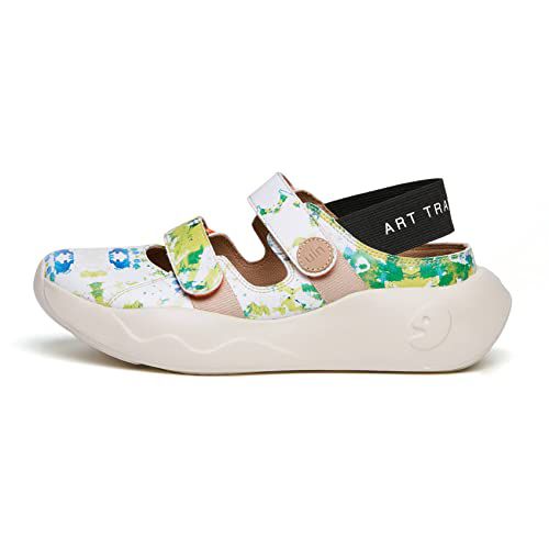 UIN Women's Outdoor Sandal Closed Toe Lightweight Walking Summer Travel Hiking Water Shoes San Sebastian Ⅲ Color Geometry