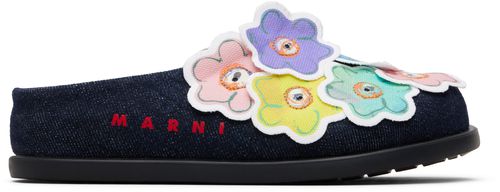 Kids Navy Fussbett Slip-on Loafers