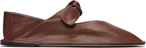 Brown Llasada Supple Shiny Ballerina Flats