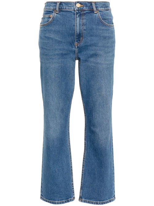 Flared cropped-leg jeans - Blue