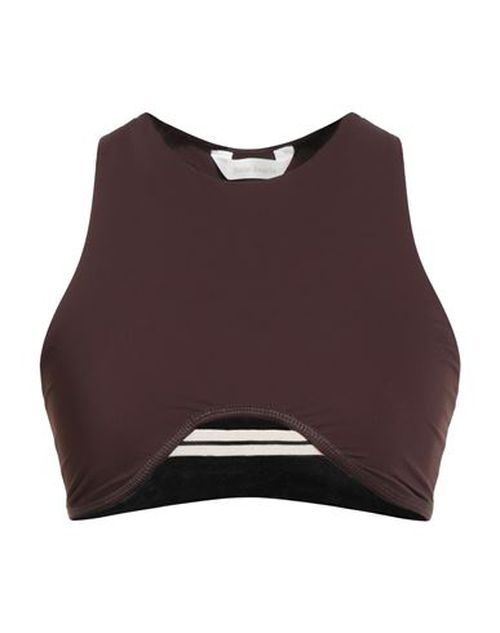 Woman Top Dark brown Size L Polyamide, Elastane
