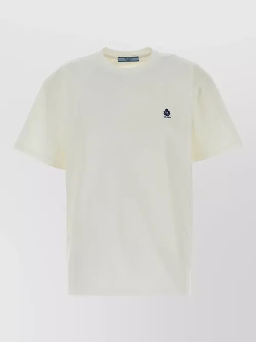 Prada - cotton crew neck short sleeve t-shirt