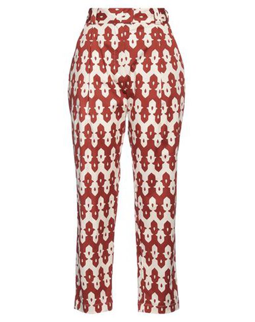 Niū Woman Pants Rust Size S Cotton, Elastane