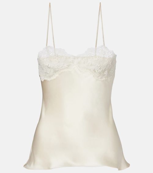 Chloé Lace-trimmed silk satin camisole