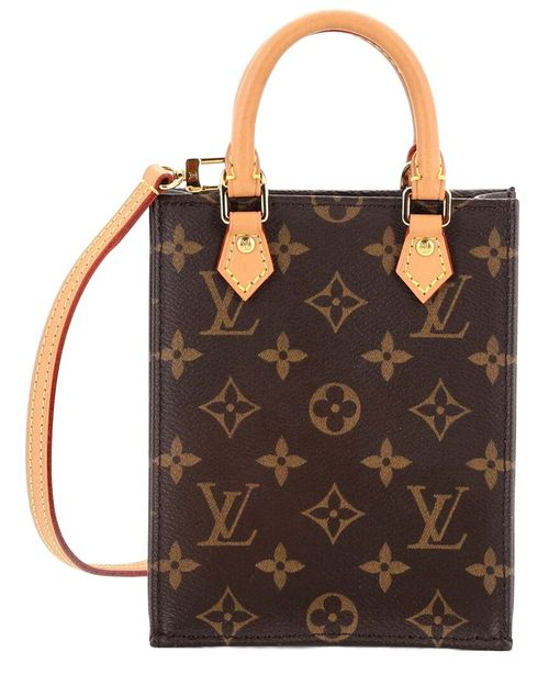 Brown Monogram Canvas Petit Sac Plat (Authentic Pre-Loved)