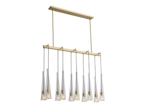 Abbey Park 10-Light Chandelier in Brushed Bra