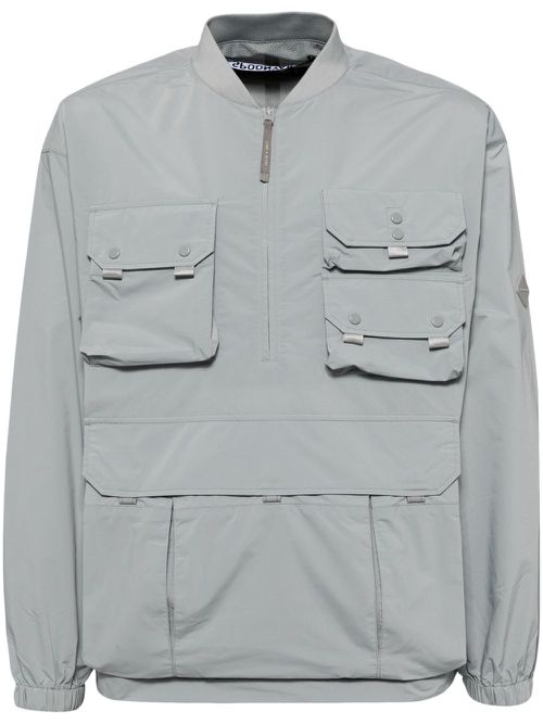 Multi pocket long-sleeves windbreaker - Grey
