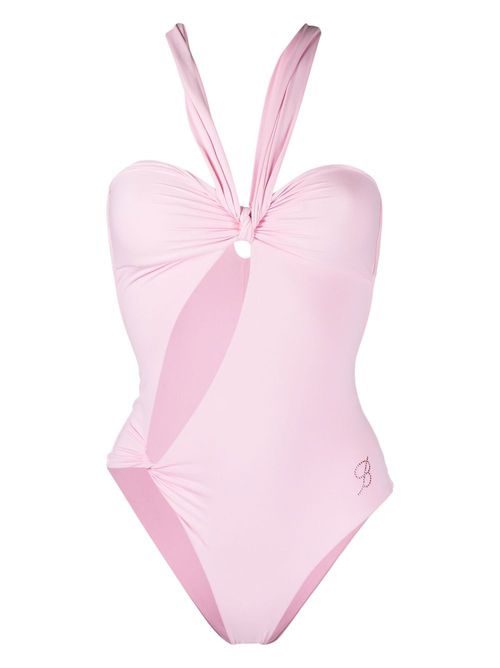 Knot-detail sleeveless bodysuit - Pink