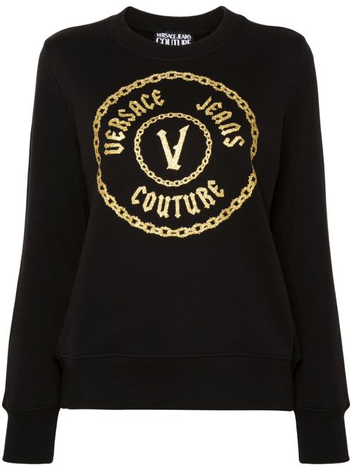 Logo-print cotton sweatshirt - Black