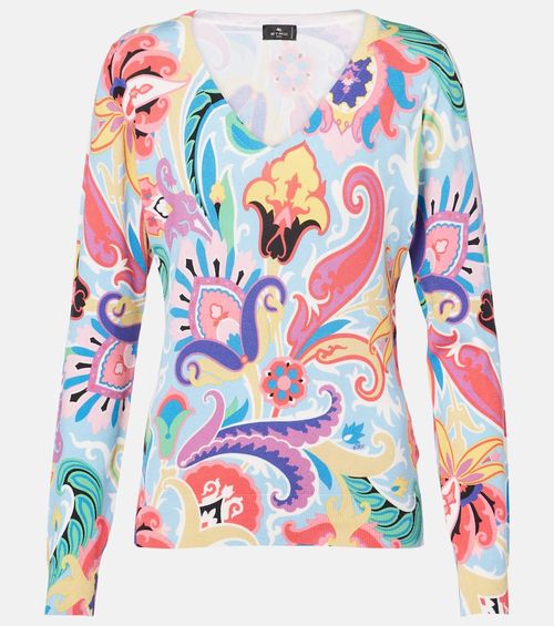 Paisley silk-blend sweater