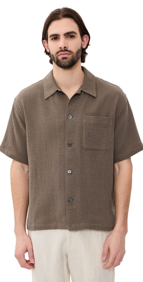 Open Weave Shirt Warm Grey