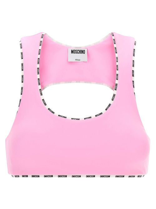 Logo-Trimmed Stretch Sport Tank Top — Pink