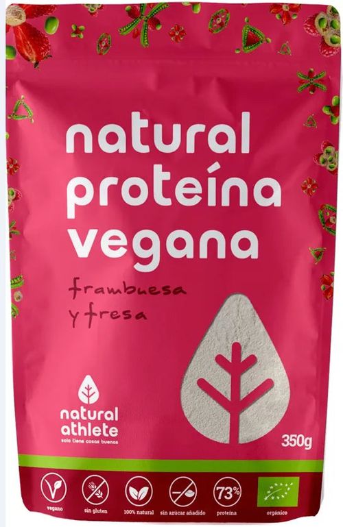 Natural Athlete Organic Vegan Proteins Strawberry and Raspberry 350g