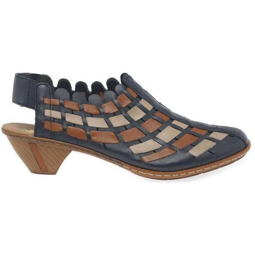 Rieker 'sina' Woven Heeled Shoes In Navy