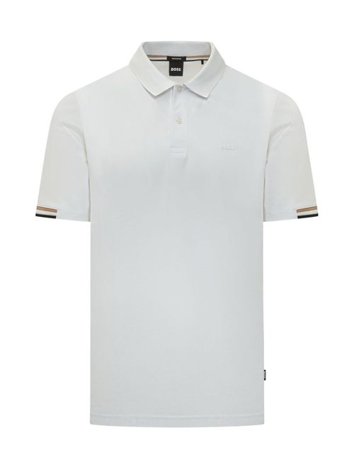White Solid Shirt Collar T-Shirt