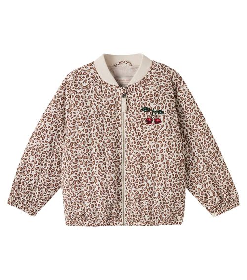 Konges Sløjd Juno leopard-print sequined bomber jacket