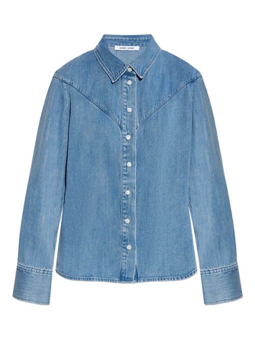 Samos denim button-up shirt - Blue