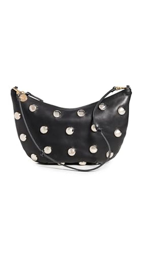 Clare V. Women's Lune Bag, Black W/Studs, One Size