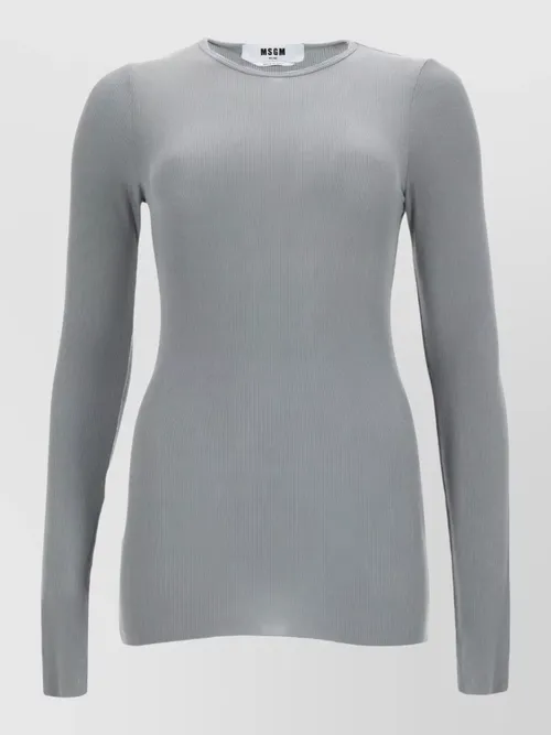 MSGM - knit sweater long sleeves crew neck ribbed