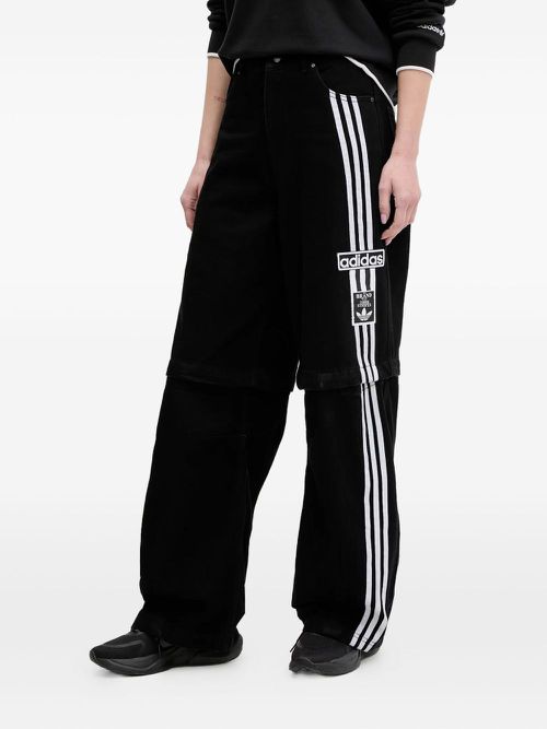 3-Stripes straight-leg jeans - Black