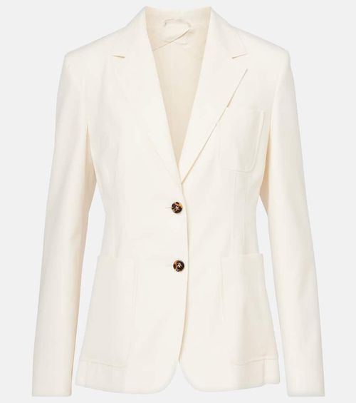 Single-breasted cotton blazer