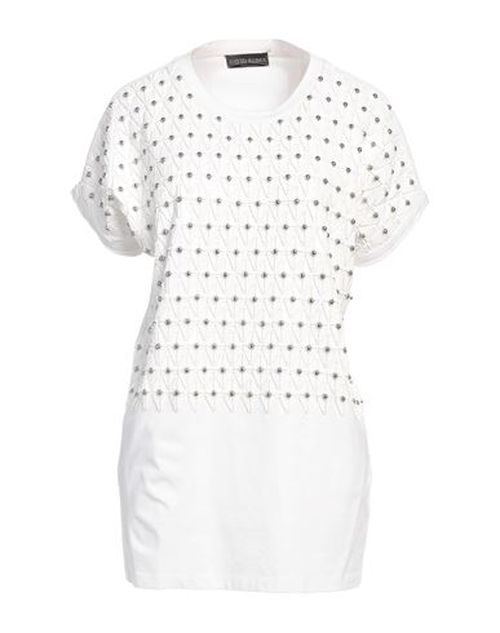 Woman Mini dress White Size 4 Cotton, Acrylic