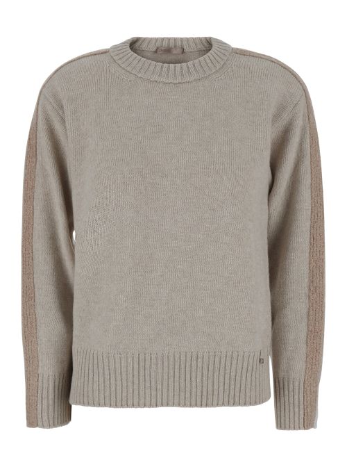 Wool Crewneck Sweater — Beige