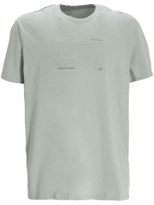 Logo-embroidered cotton T-shirt - Green