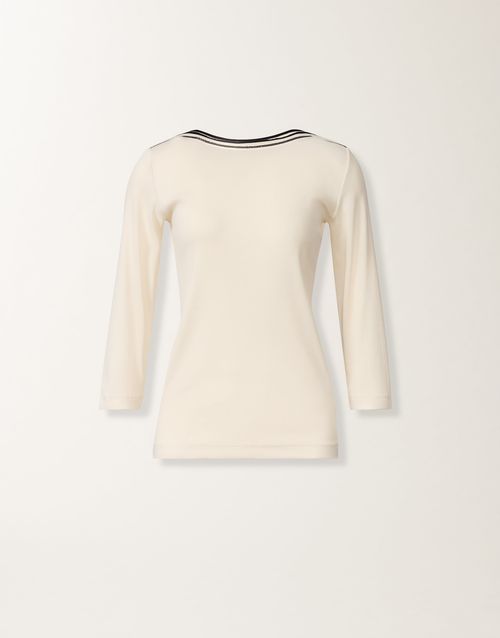 Marinière T-shirt in butter and midnight blue jersey