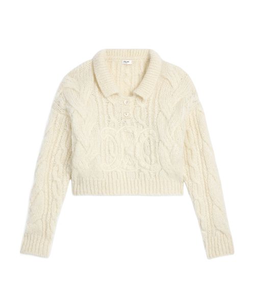 Sweater IN aran mohair and wool