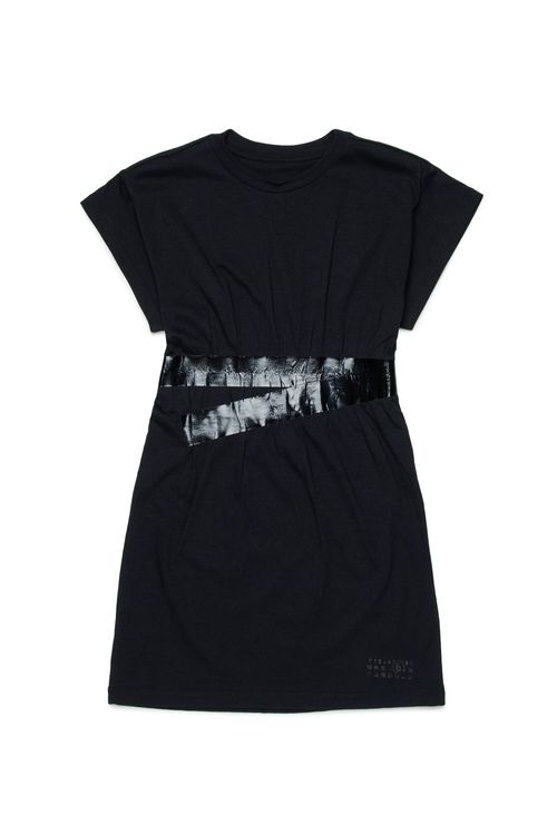 For Kids - Abito t-shirt con cintura in vita - Nero