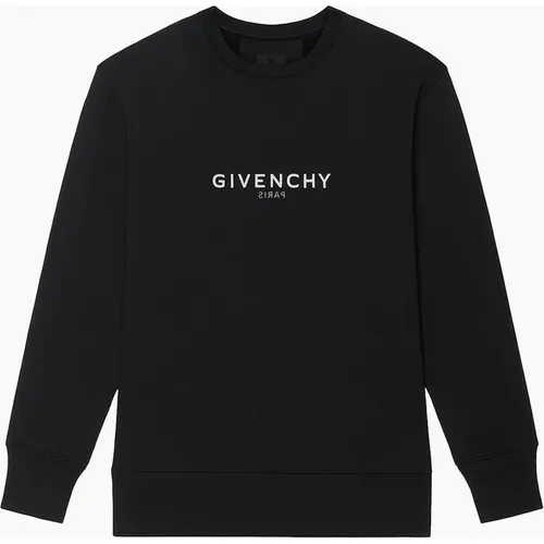 Men's Givenchy Reverse Paris Slim fit Sweatshirt in Black