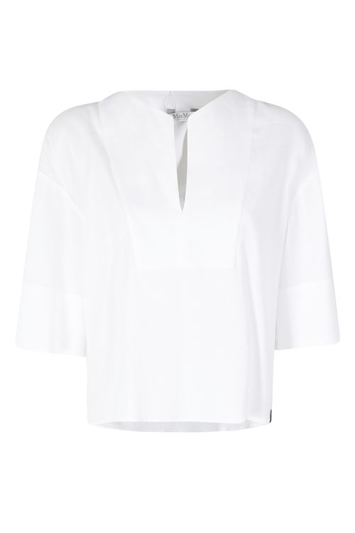 Sospiro White Lino Viscosa Elastan Camicia - Women