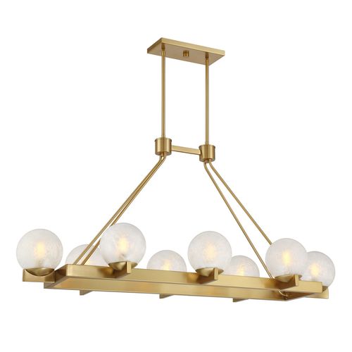 Darien 8-Light Linear Chandelier in Warm Bra