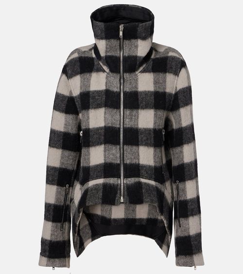 Exploder checked virgin wool jacket