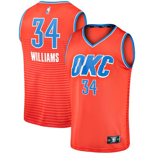 Men's Kenrich Williams Orange Oklahoma City Thunder Fast Break Replica Player Jersey