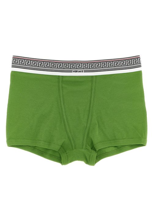 Stretch Cotton Ribbed Briefs — Green