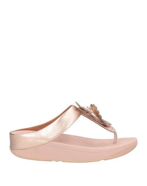 Woman Thong sandal Rose gold Size 5 Leather