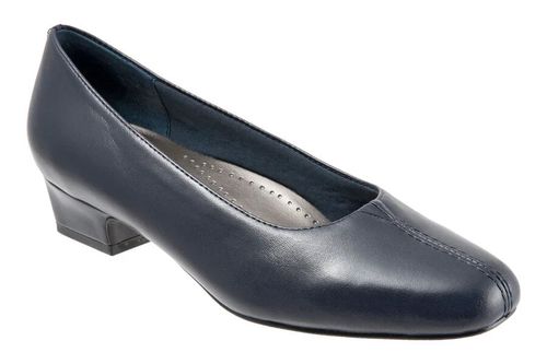 Doris T3235-400 Heel Women's US 10.5 Navy Leather Slip On Pump ZOGG20