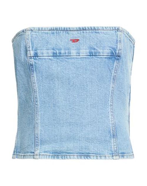 Woman Top Blue Size XL Cotton, Elastane