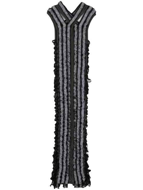 Shibari Criss Cross maxi dress - Grey