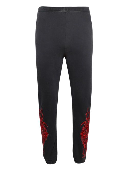 Warren Lotas embroidered track pants - Black
