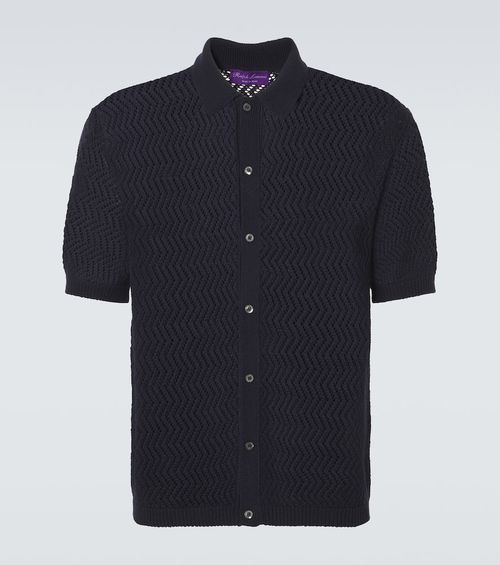 Chevron cotton polo shirt