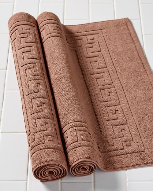 Superior Non-Slip 2pc Absorbent Cotton Bath Mat Set
