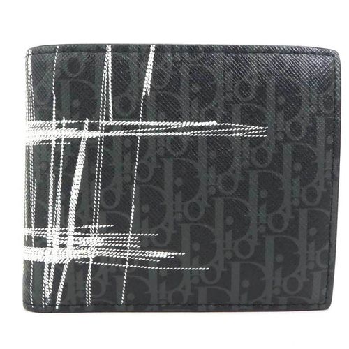 Dior Homme Black Leather Wallet Bi-Fold Pre-Owned