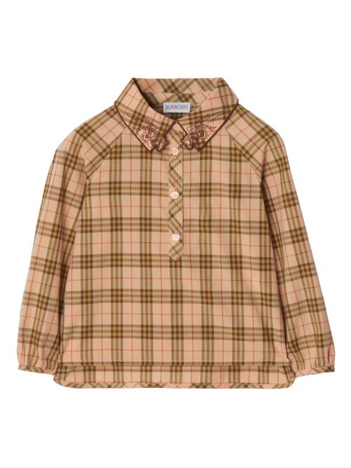 Check cotton shirt - Neutrals