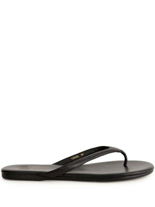 Leather thong flip flops - Black