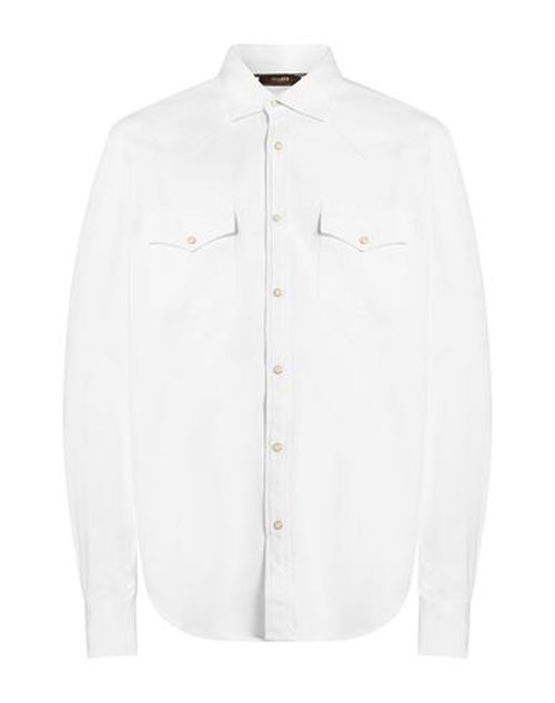 Man Denim shirt White Size 40 Cotton